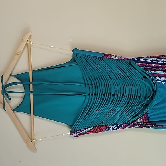 Maxi Women's Long Open String back Dress SZ L - Picture 5 of 13